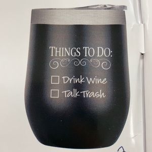 Black Insulated Wine Tumbler
